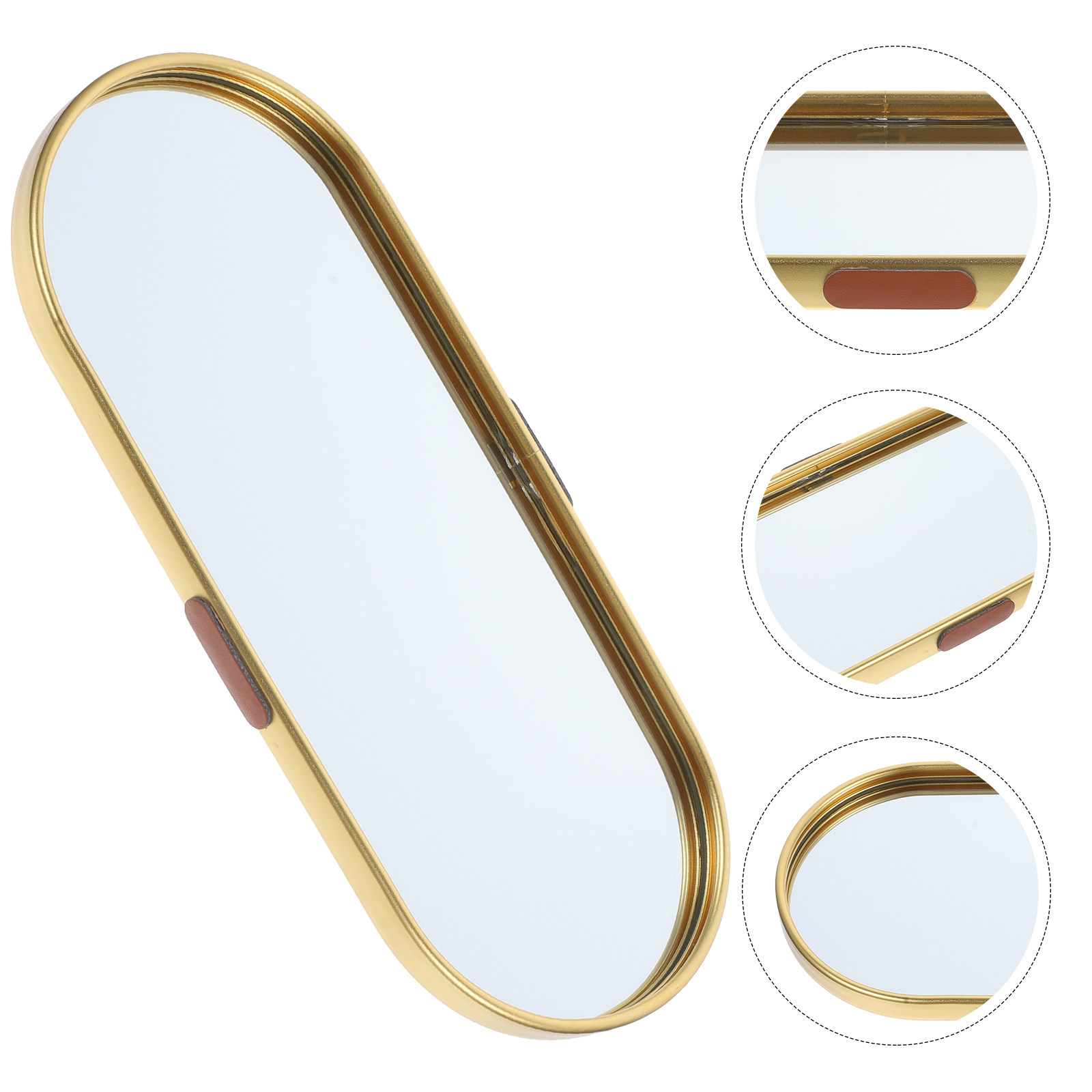 Decorative Mirror - Bandeja decorativa vintage con espejo, organizador
