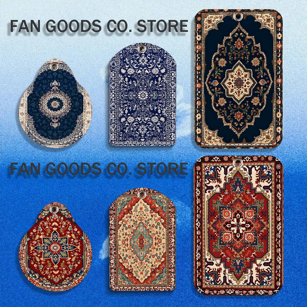 Area Rug - Llavero de cuero PU con diseño
