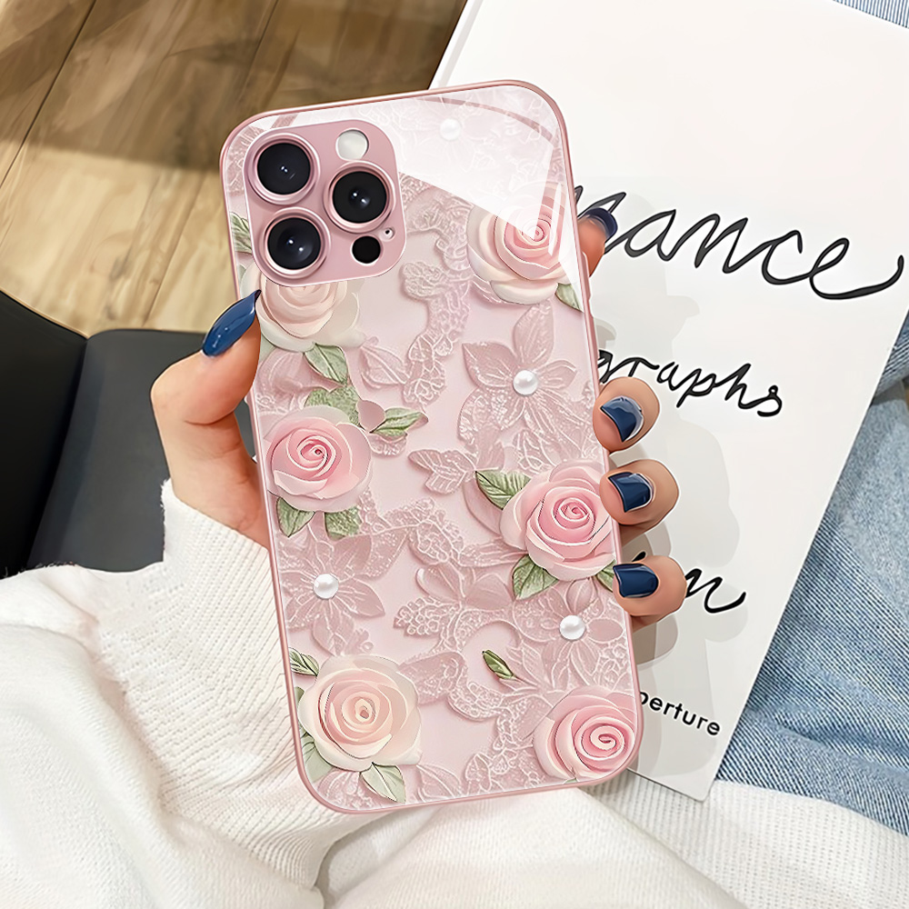 Vase Decor - Funda de teléfono de vidrio templado