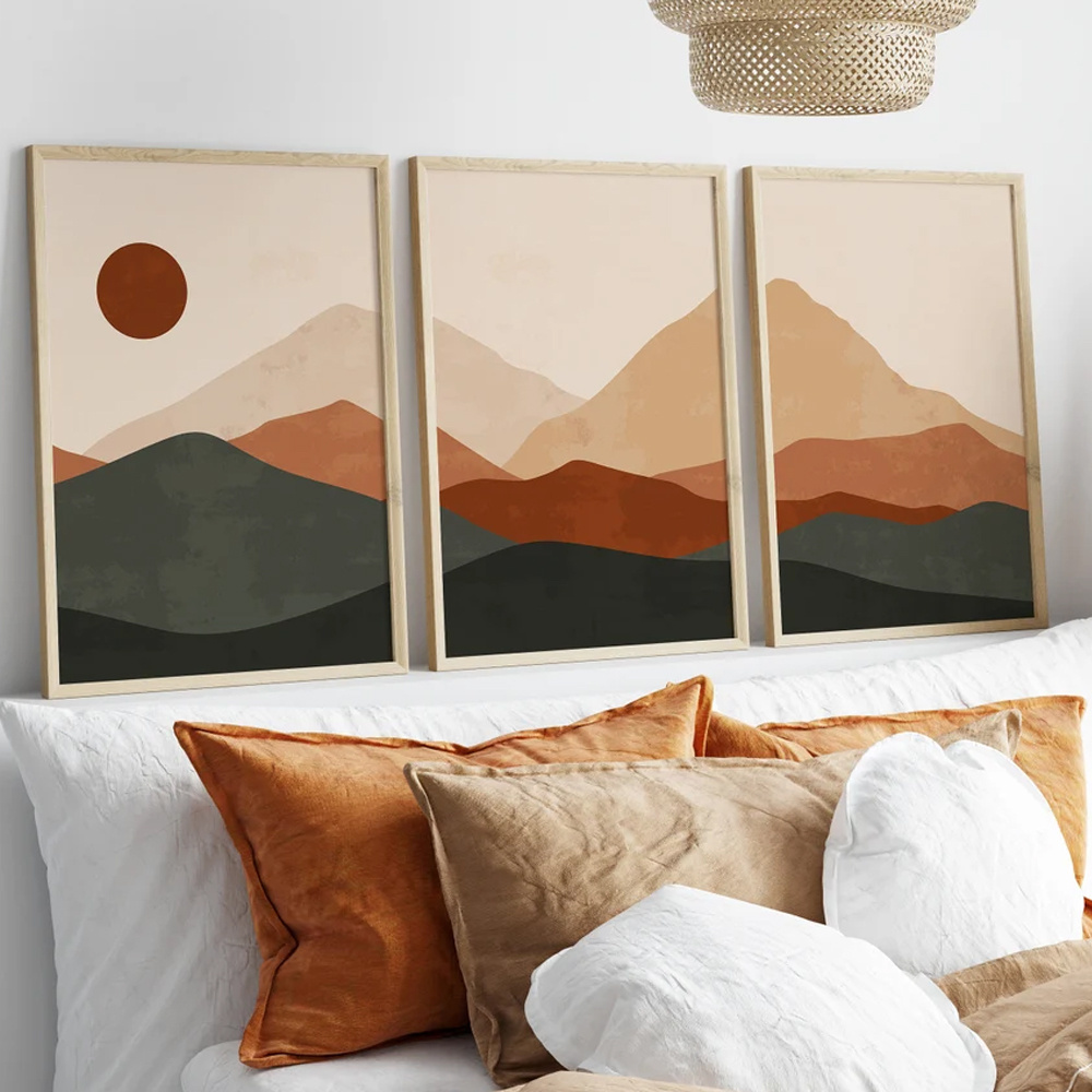 Abstract Canvas Set - Juego de 3 Láminas Decorativas de