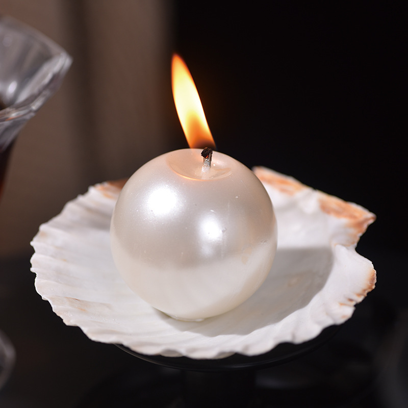 Candle Holder Decor - Elegantes Velas de Perlas con Portavelas