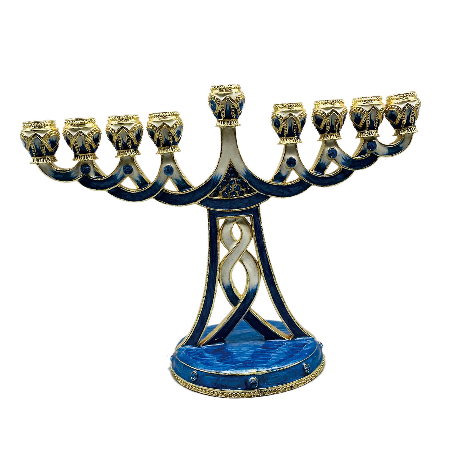 Portavelas de menorá esmaltado - Candle Holder Decor reseña y precio