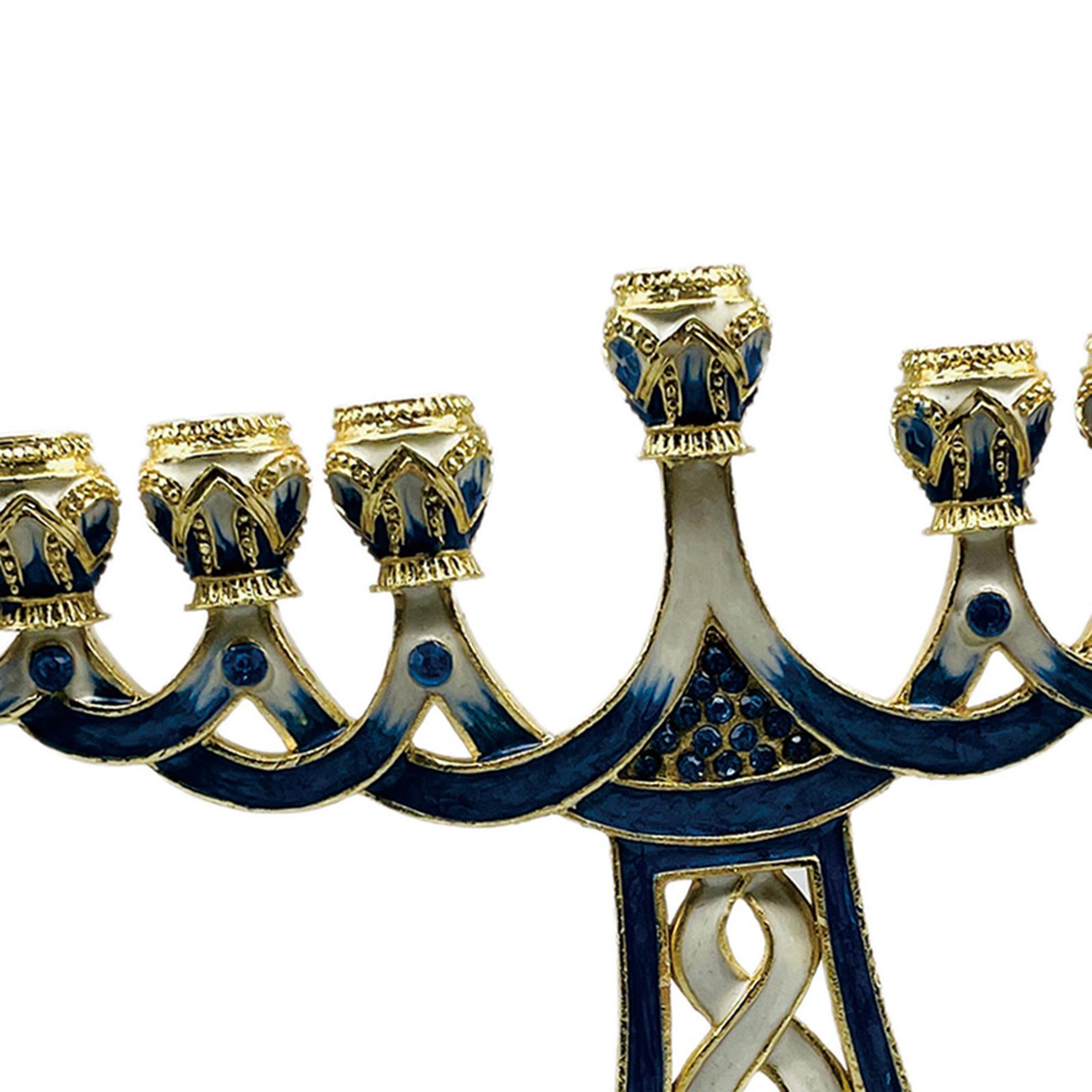 Portavelas de menorá esmaltado - Candle Holder Decor reseña y precio