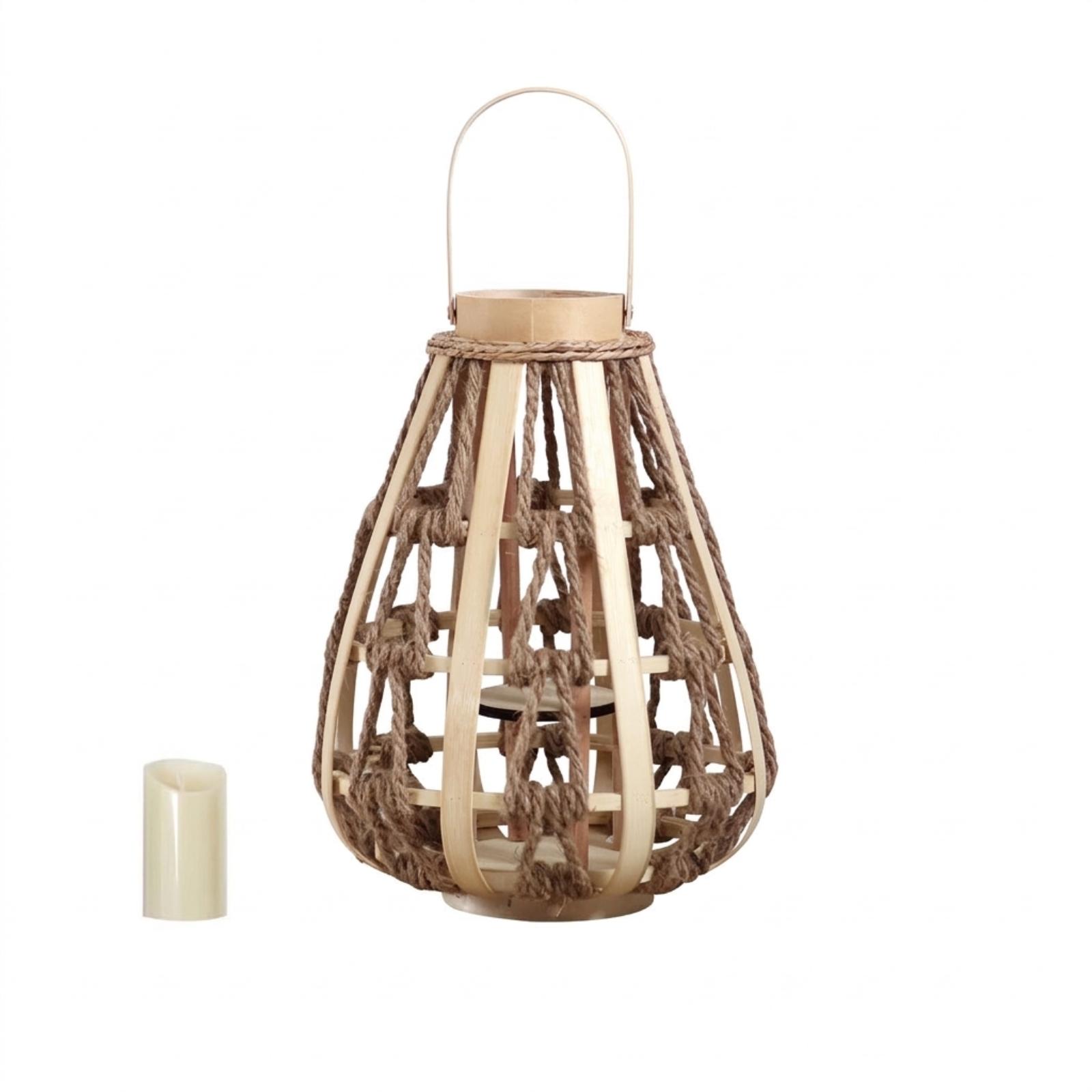 Portavelas de Cuerda de Madera - Candle Holder Decor reseña y precio