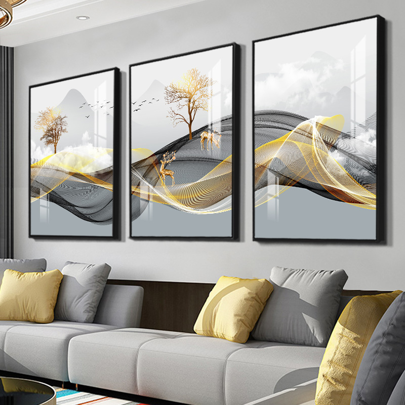 Juego de 3 piezas de arte mura - Abstract Canvas Set reseña y precio