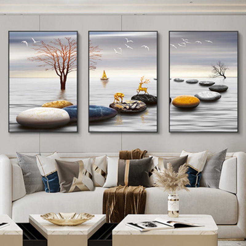 Juego de 3 piezas de arte mura - Abstract Canvas Set reseña y precio
