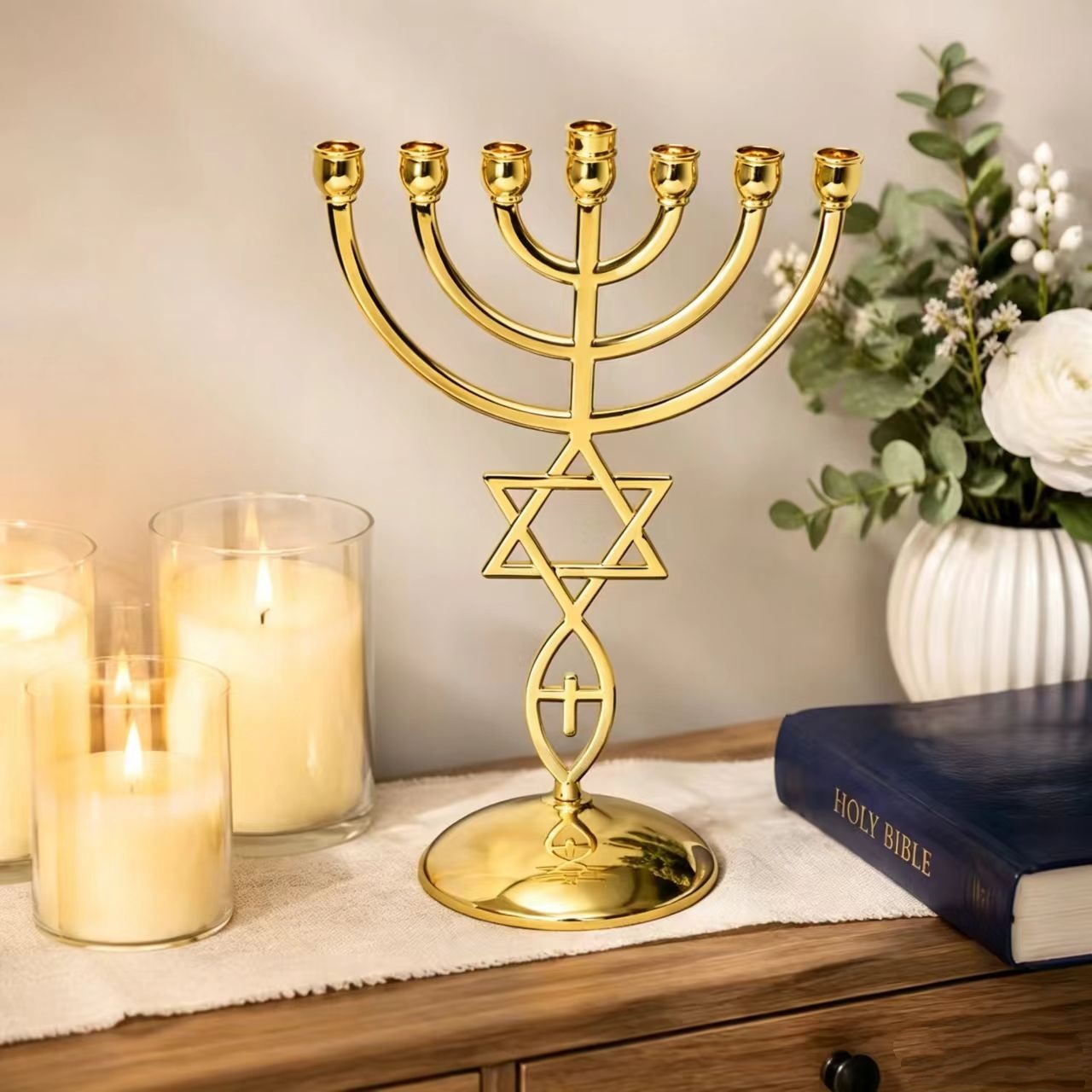 Juego de Candelabros de Siete  - Candle Holder Decor reseña y precio