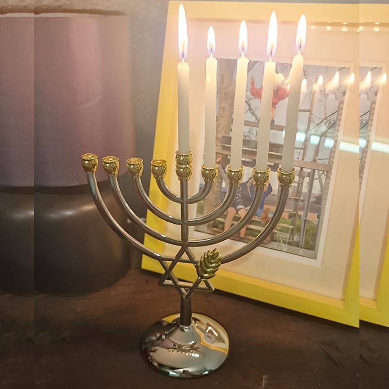 Candelabro de Hanukkah de 9 ra - Candle Holder Decor reseña y precio