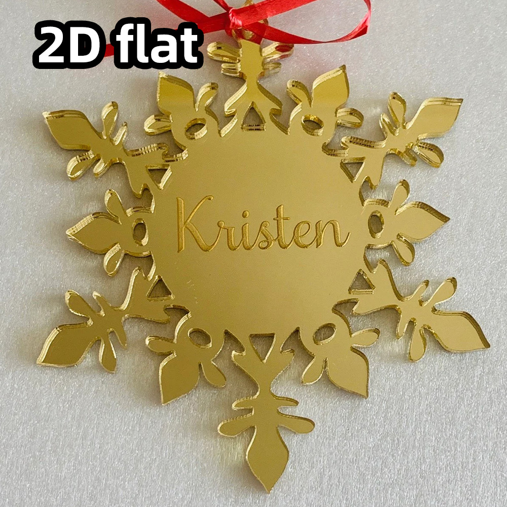 Adorno de copo de nieve acríli - Decorative Mirror reseña y precio