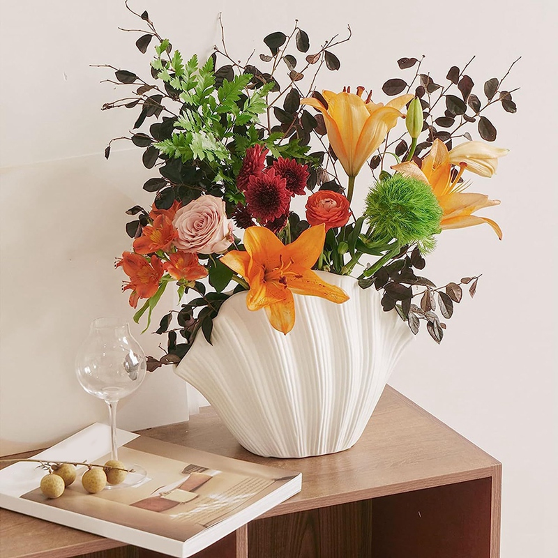 Florero de cerámica con forma  - Vase Decor reseña y precio
