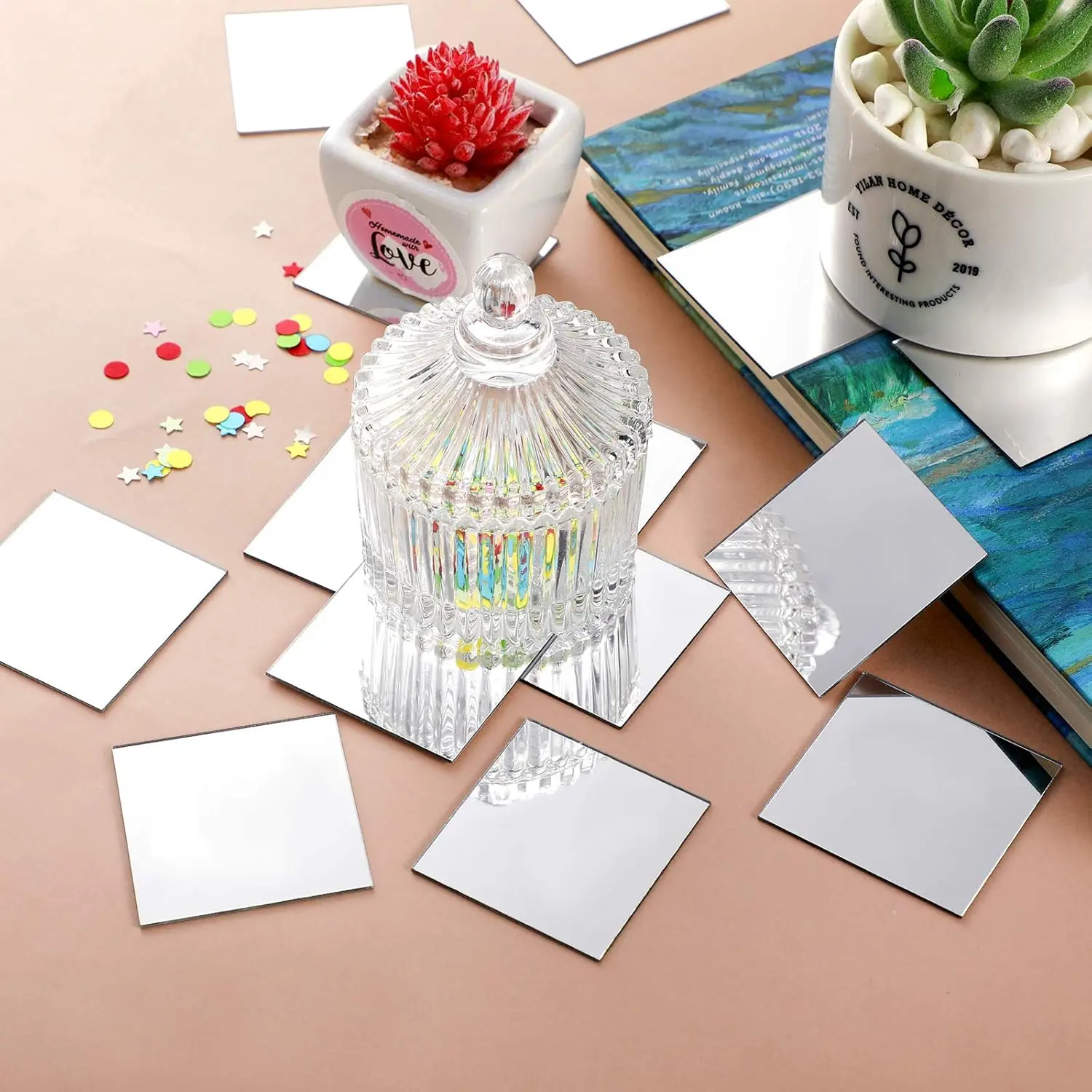 Espejos cuadrados adhesivos de - Decorative Mirror reseña y precio