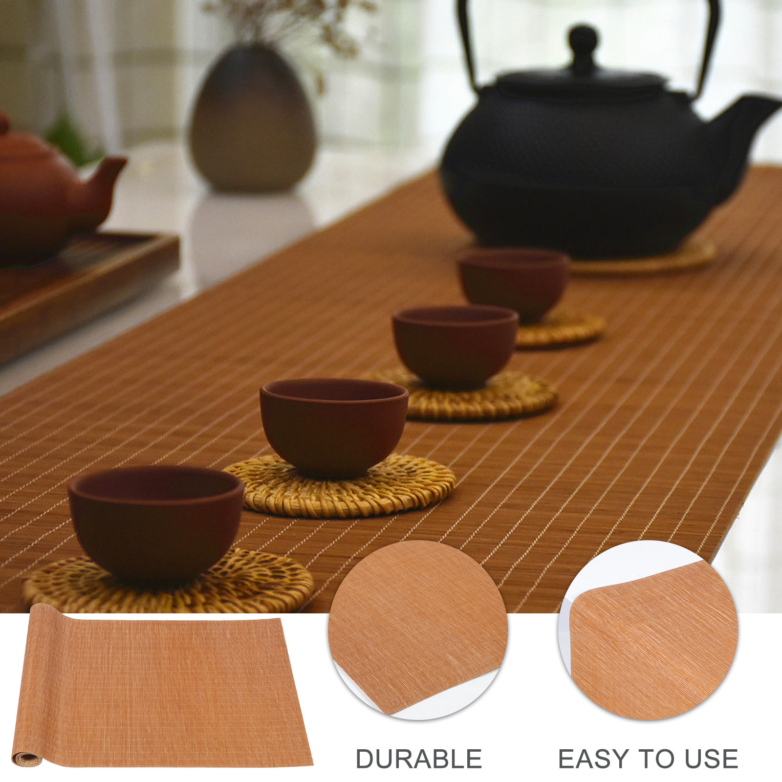 Mantel de Bambú Hecho a Mano,  - Table Runner reseña y precio