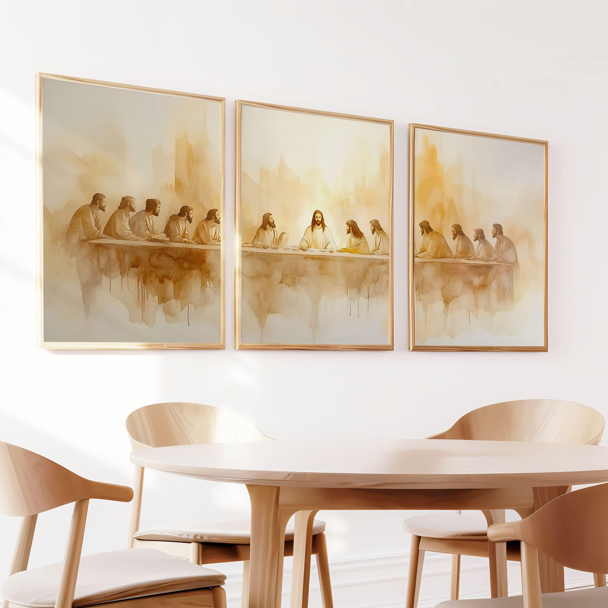 3 unids/set la última cena par - Abstract Canvas Set reseña y precio