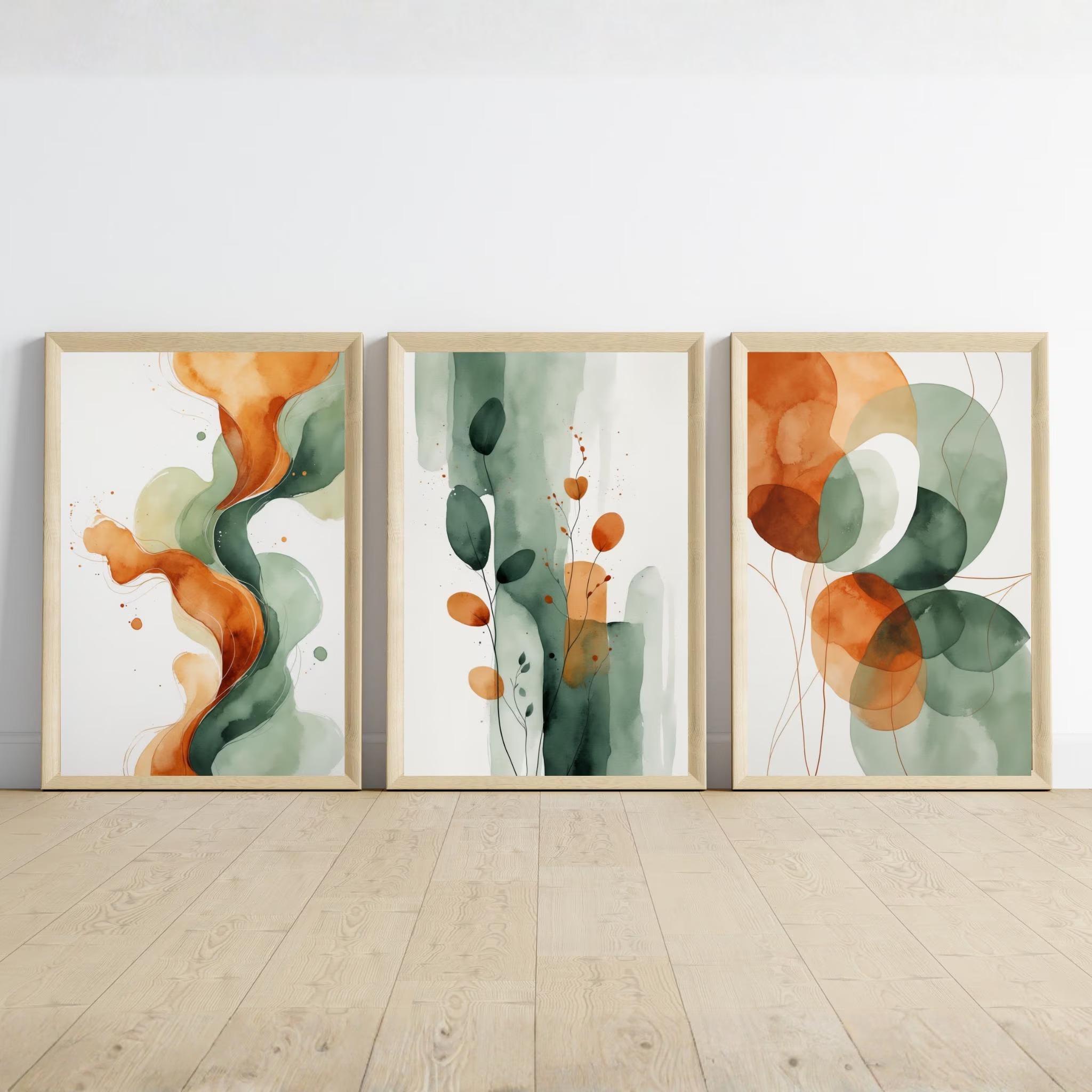 Juego de tres impresiones artí - Abstract Canvas Set reseña y precio