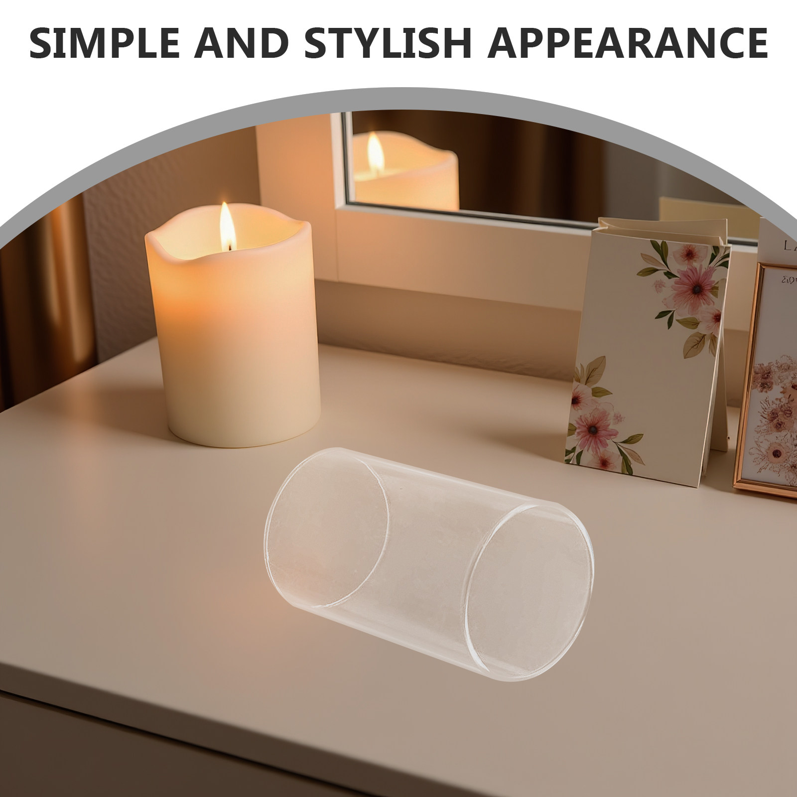 Portavelas de vidrio, tubo par - Candle Holder Decor reseña y precio