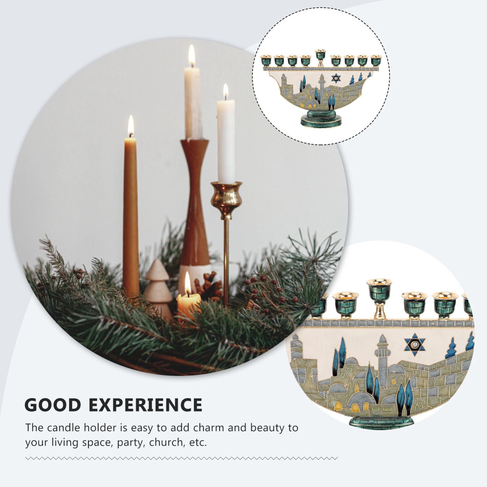 Candelabro Menorah de Jerusalé - Candle Holder Decor reseña y precio