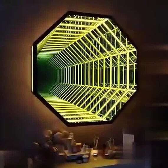 Espejo Infinito Octagonal 3D,  - Decorative Mirror reseña y precio